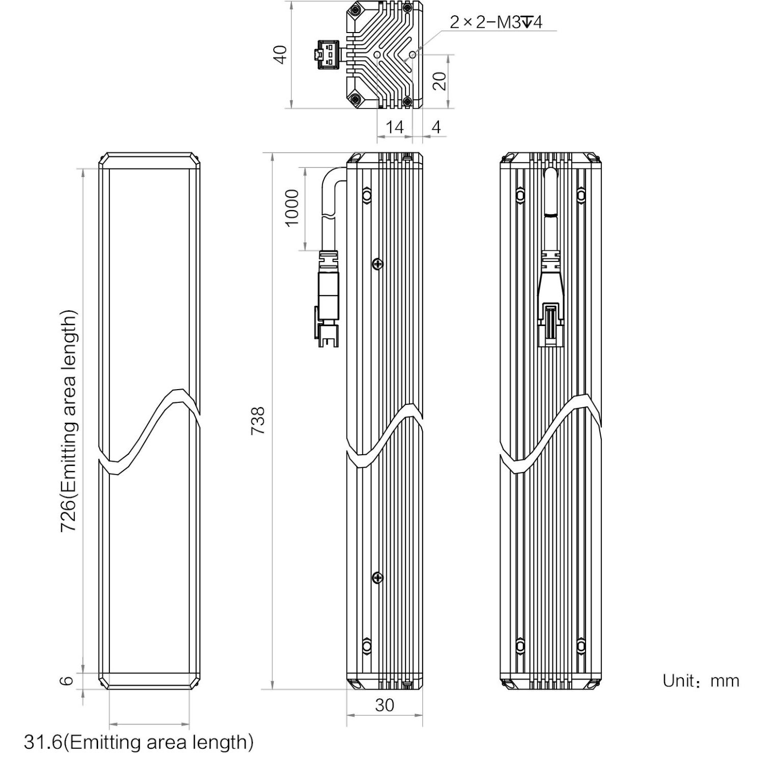 HIKROBOT Light Source, Bar Type, Infra-red - Image 2